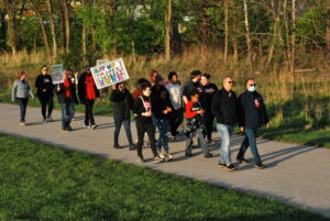 People pictured on an AIDS Walk